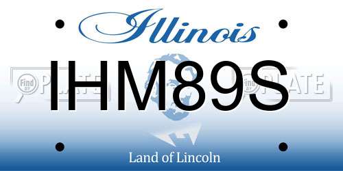 IHM89S Illinois License Plate