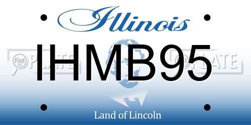IHMB95 Illinois License Plate