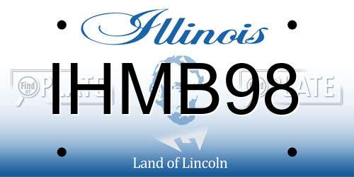 IHMB98 Illinois License Plate