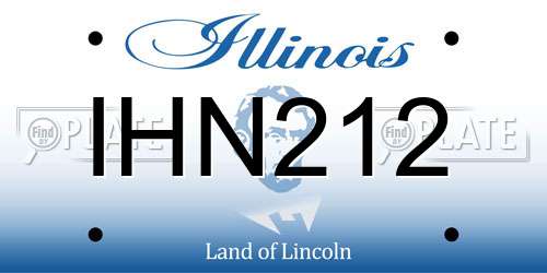 IHN212 Illinois License Plate