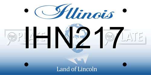 IHN217 Illinois License Plate