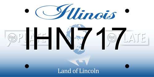 IHN717 Illinois License Plate