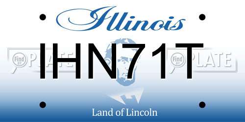 IHN71T Illinois License Plate