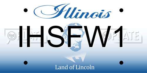 IHSFW1 Illinois License Plate