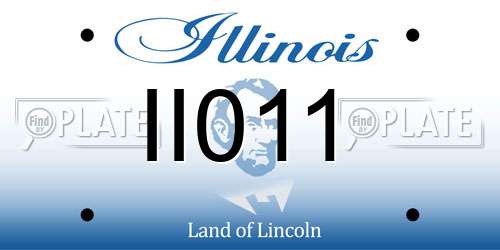 II011 Illinois License Plate