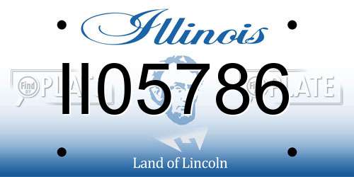 II05786 Illinois License Plate