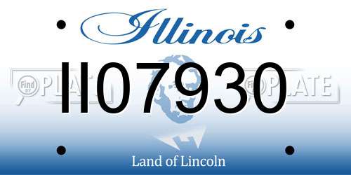 II07930 Illinois License Plate
