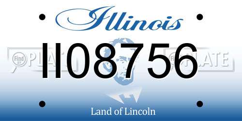 II08756 Illinois License Plate
