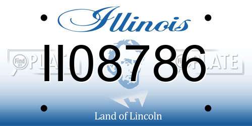 II08786 Illinois License Plate