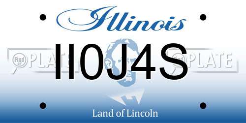 II0J4S Illinois License Plate