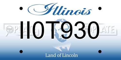 II0T930 Illinois License Plate