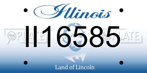 II16585 Illinois License Plate