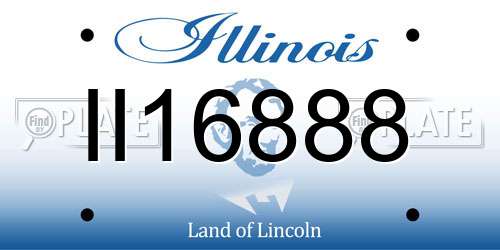 II16888 Illinois License Plate