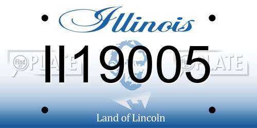 II19005 Illinois License Plate