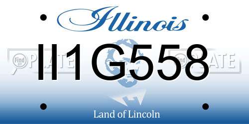 II1G558 Illinois License Plate
