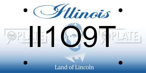 II1O9T Illinois License Plate