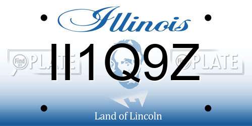 II1Q9Z Illinois License Plate
