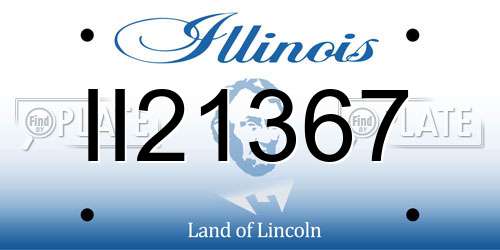 II21367 Illinois License Plate