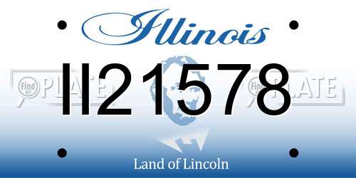 II21578 Illinois License Plate