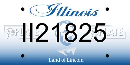 II21825 Illinois License Plate