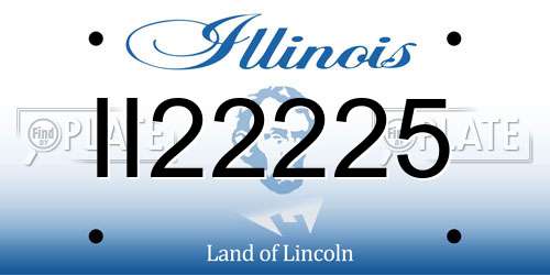 II22225 Illinois License Plate