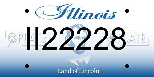 II22228 Illinois License Plate