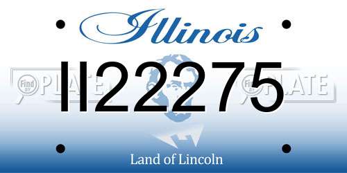 II22275 Illinois License Plate