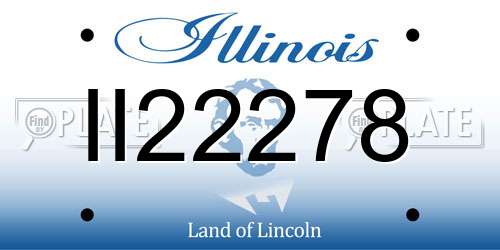 II22278 Illinois License Plate