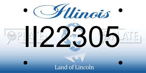II22305 Illinois License Plate