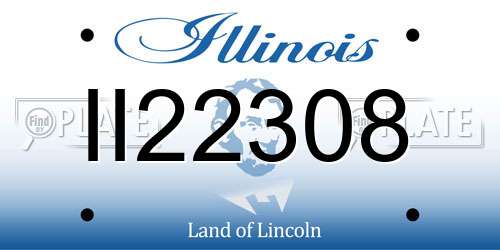 II22308 Illinois License Plate