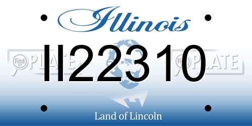 II22310 Illinois License Plate