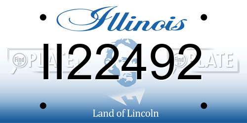II22492 Illinois License Plate