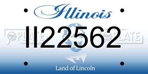 II22562 Illinois License Plate
