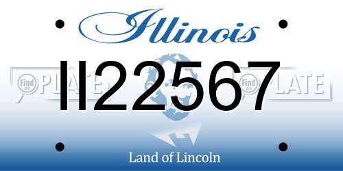 II22567 Illinois License Plate