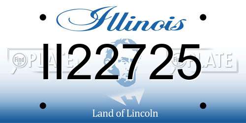 II22725 Illinois License Plate