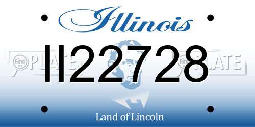 II22728 Illinois License Plate