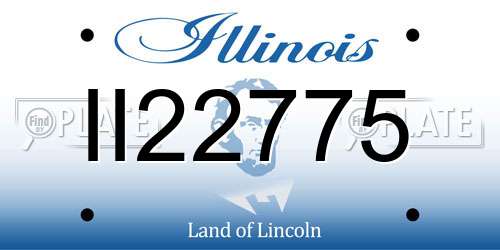 II22775 Illinois License Plate