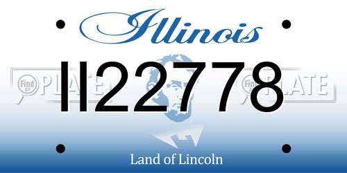 II22778 Illinois License Plate