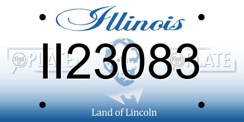 II23083 Illinois License Plate