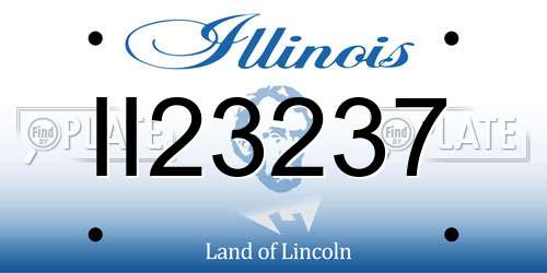 II23237 Illinois License Plate