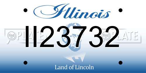 II23732 Illinois License Plate