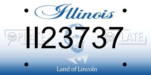 II23737 Illinois License Plate