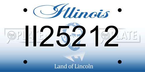 II25212 Illinois License Plate
