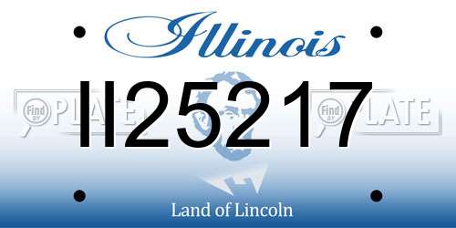 II25217 Illinois License Plate
