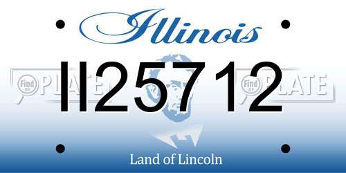 II25712 Illinois License Plate