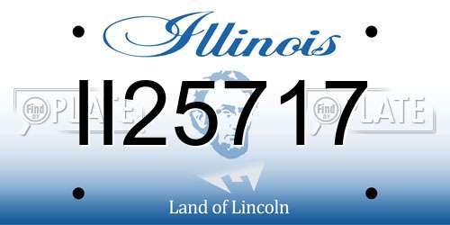 II25717 Illinois License Plate