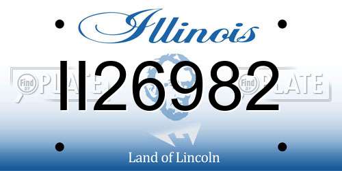 II26982 Illinois License Plate