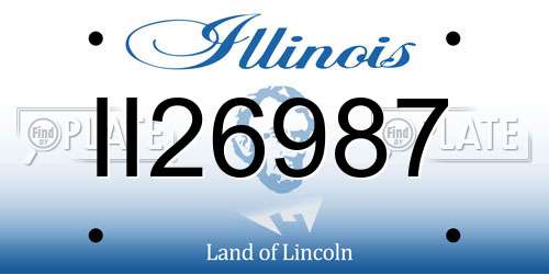 II26987 Illinois License Plate
