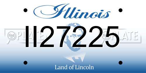 II27225 Illinois License Plate