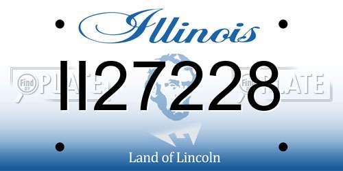 II27228 Illinois License Plate